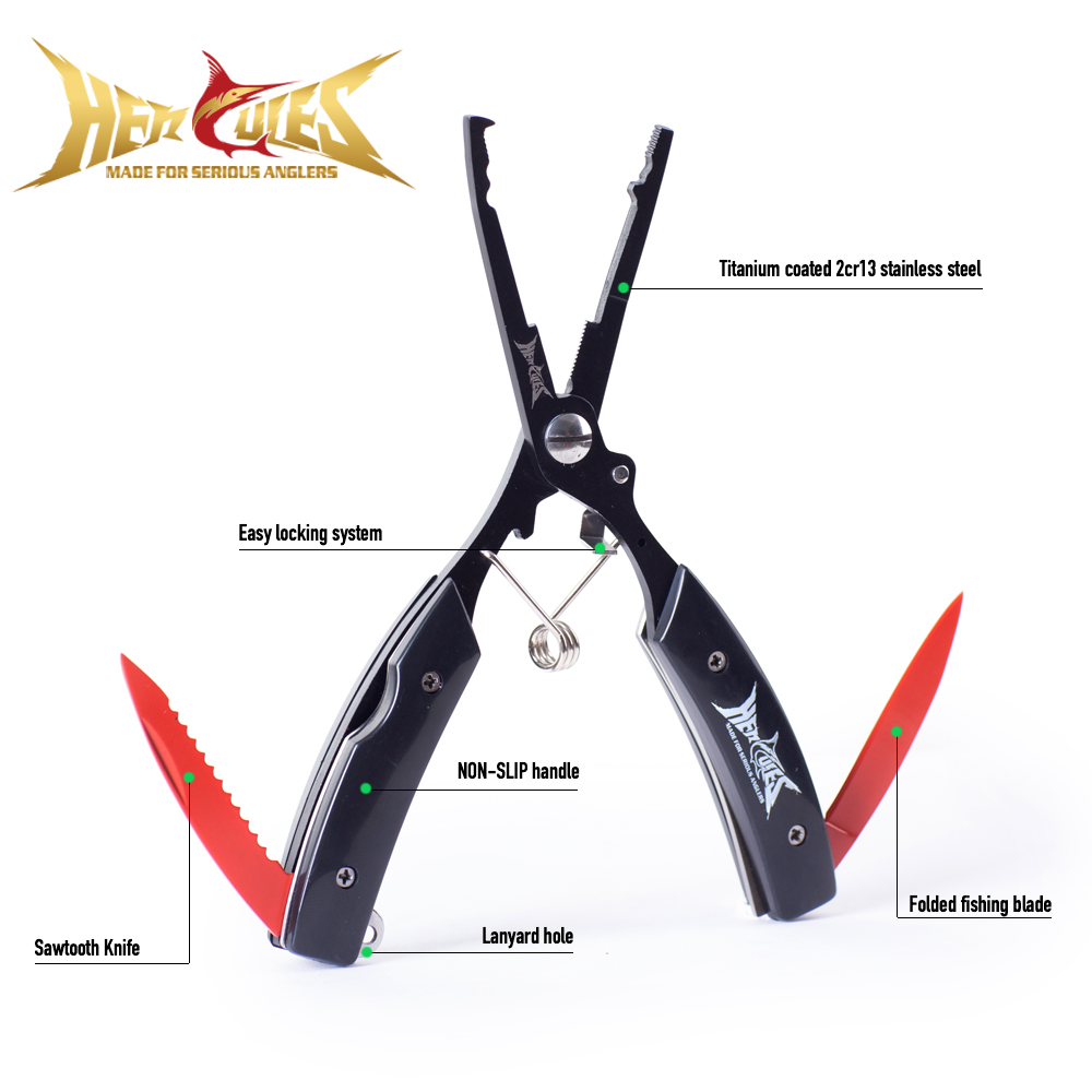 Fishing Hook Sharpener - Pince de pêche HERCULES avec étui