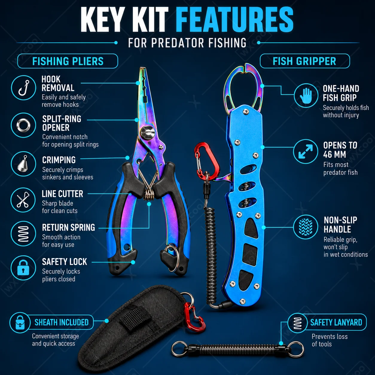 Pince de pêche en eau salée av - Fishing Hook Sharpener avis et prix